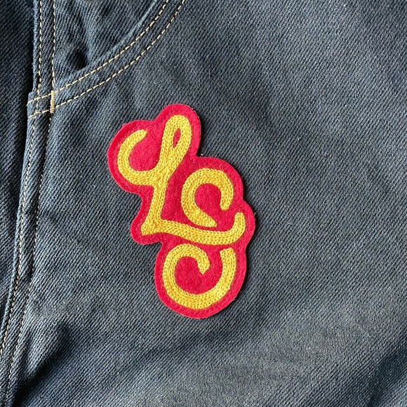 Levi's Lunar New Year black and gold Year of the Rabbit overalls Small - Picture 5 of 11